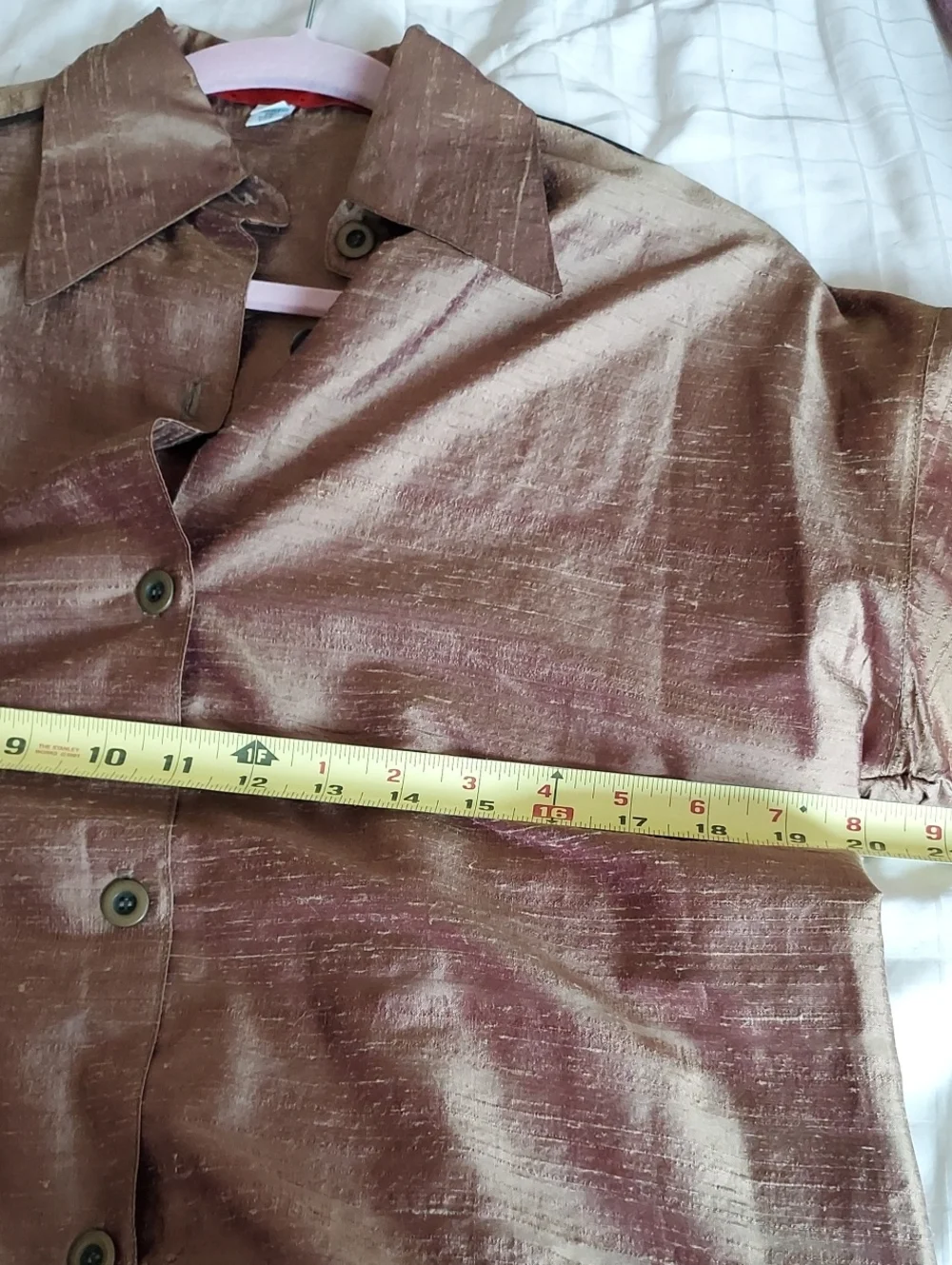 Womens Dunnington Silk Shirt Sz S Made In USA